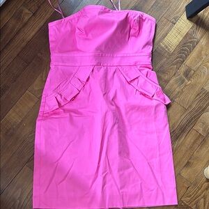 Elegant Hot Pink Strapless Dress